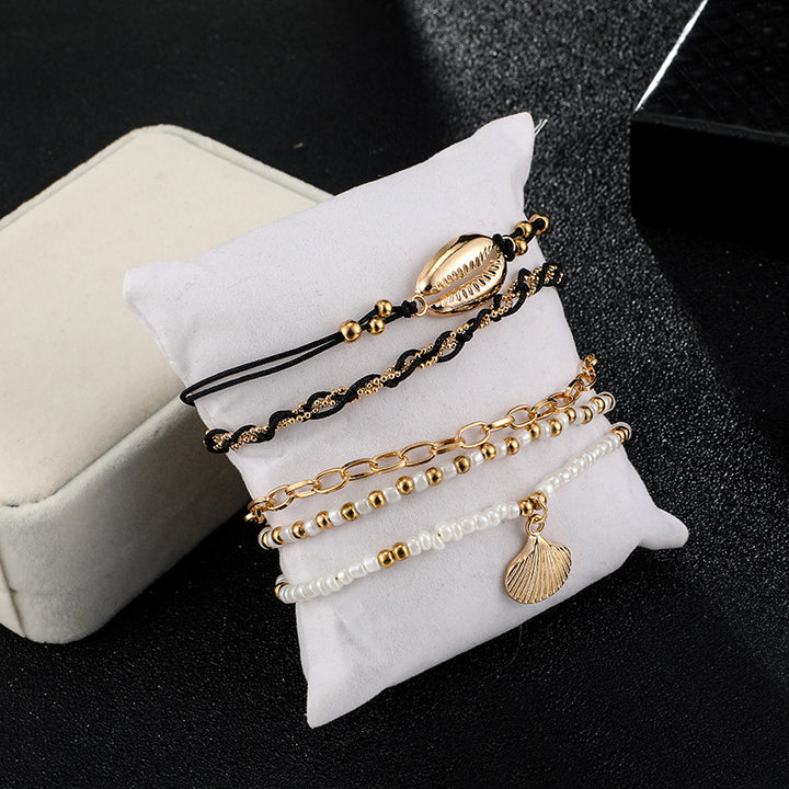 Jeanne - 5 Bracelets de pied