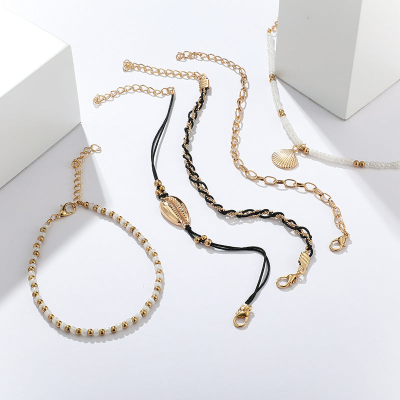Jeanne - 5 Bracelets de pied