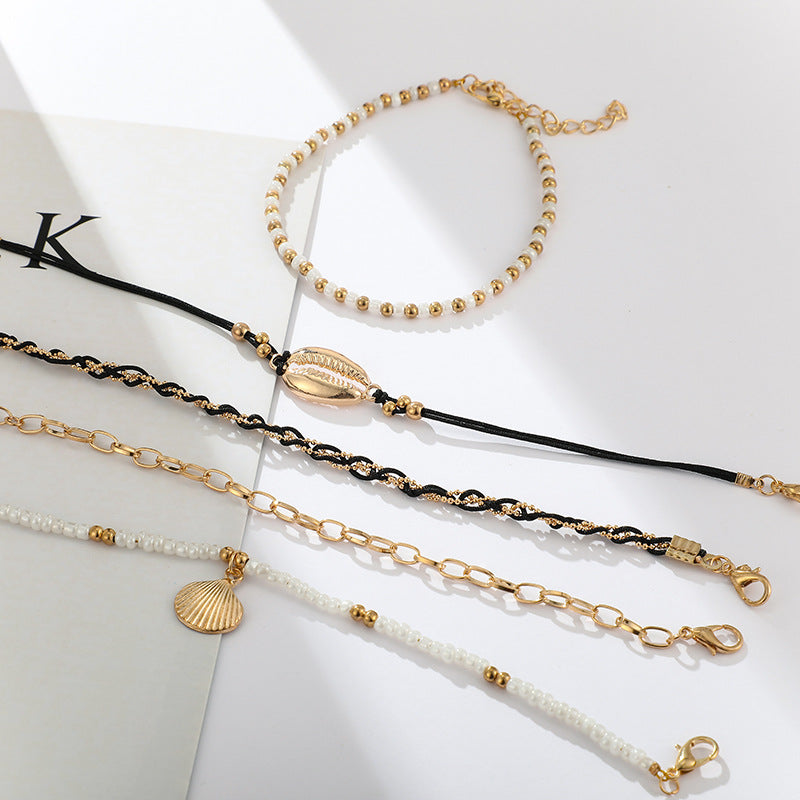 Jeanne - 5 Bracelets de pied